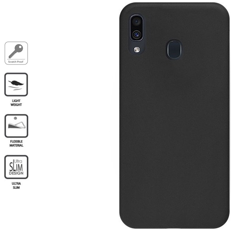 Silikoninis 1mm. storio dėklas - juodas (GALAXY A40) Silikoninis 1mm. storio dėklas - juodas (GALAXY A40)